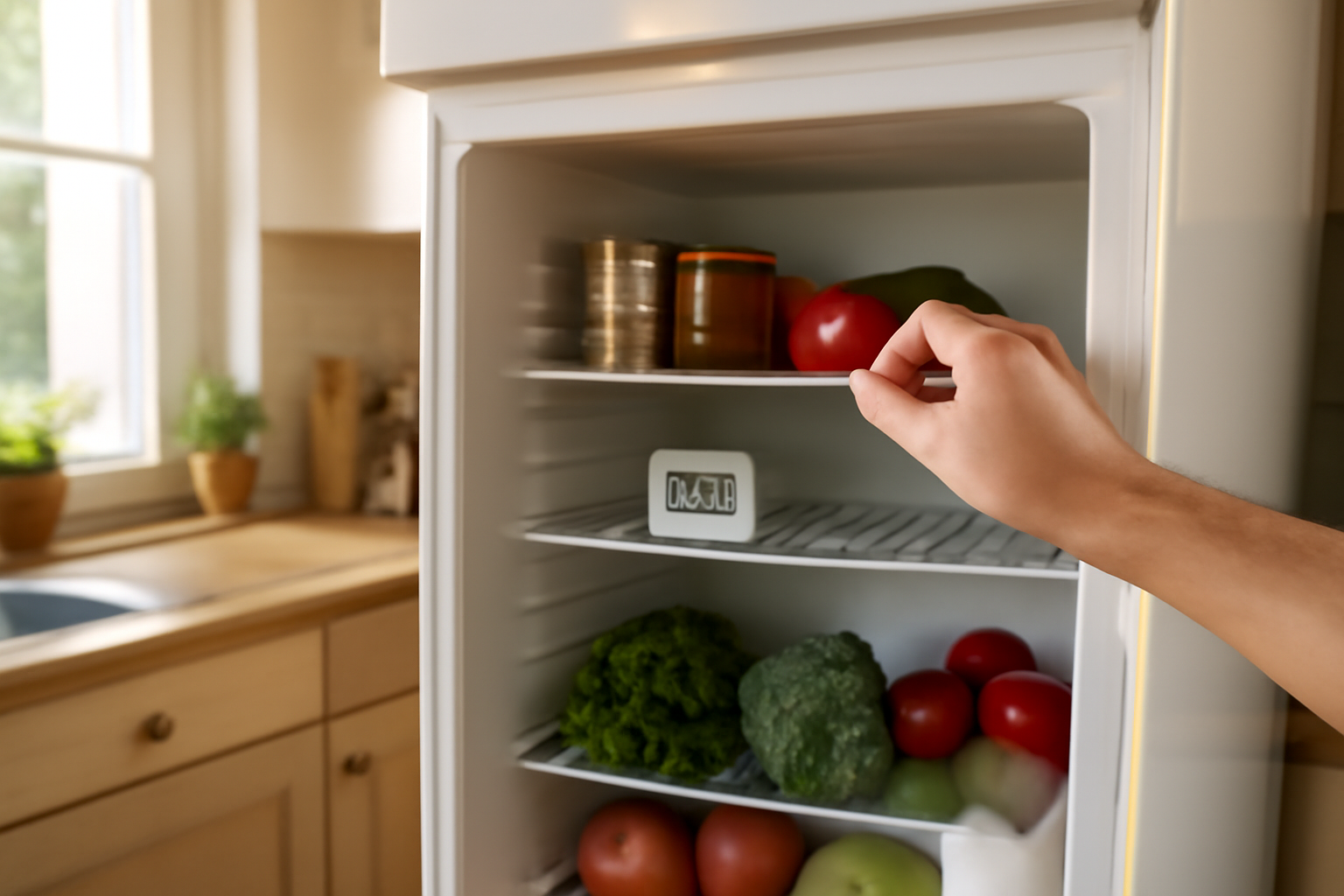 thermostat frigo et thermomètre dans un réfrigérateur domestique