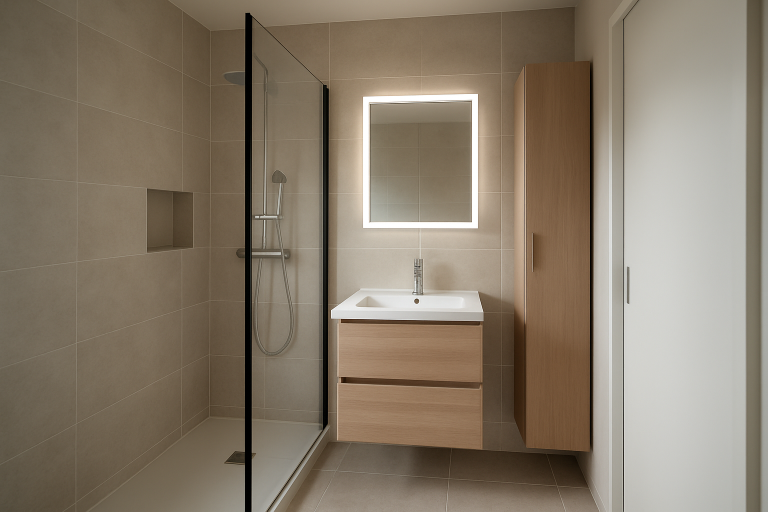 Petit salle de bain 3m2 : plans & rangements
