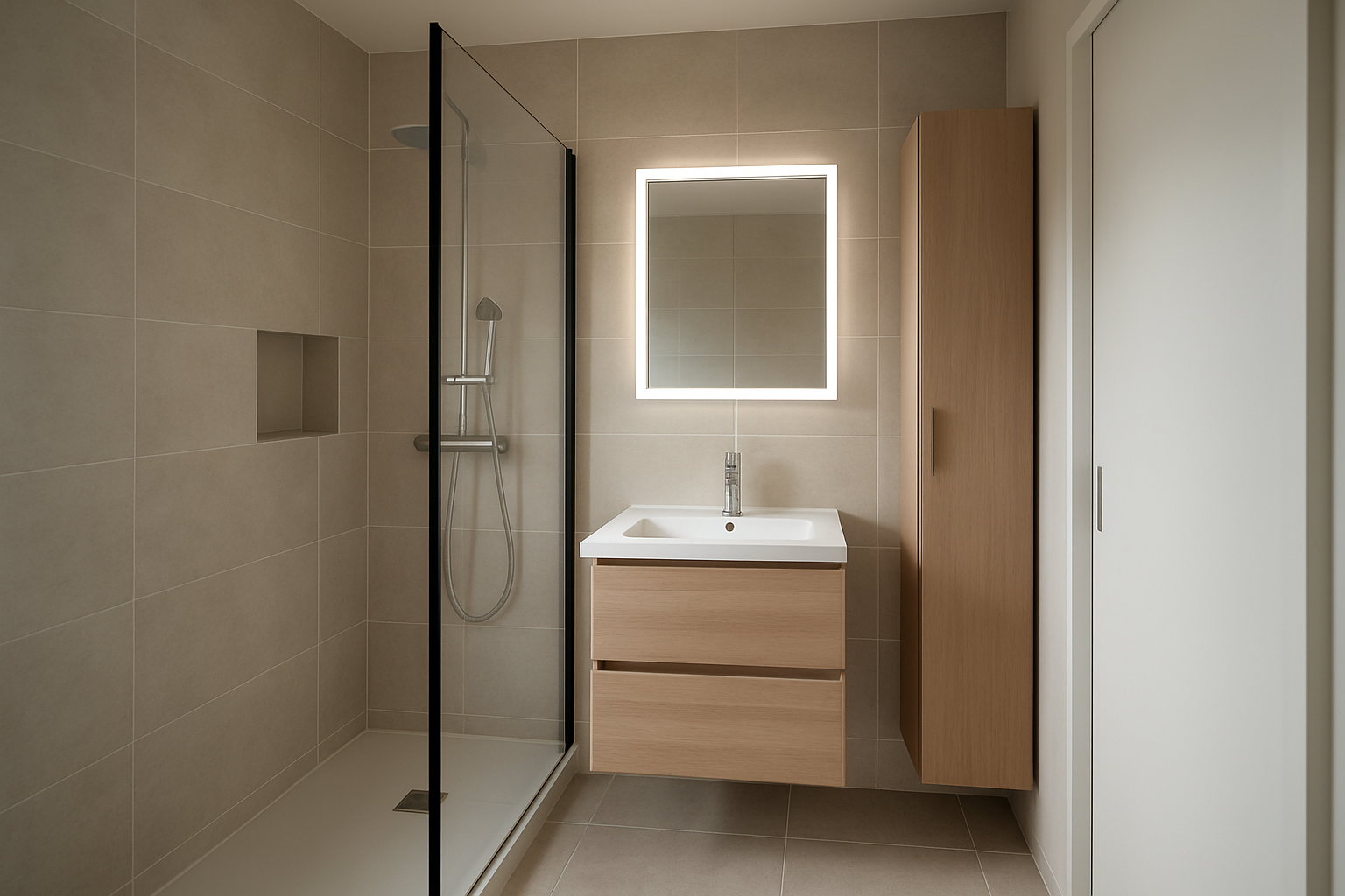 Petit salle de bain 3m2 : plans & rangements