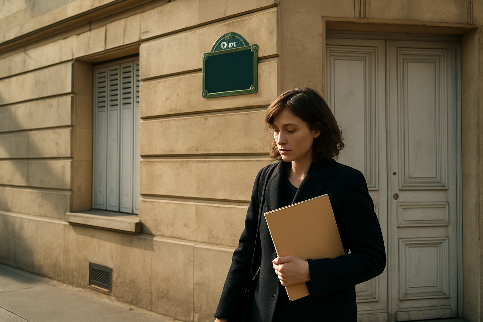 Vue extérieure d’une adresse à Paris 18e avec un panneau indiquant une permanence pour domiciliation