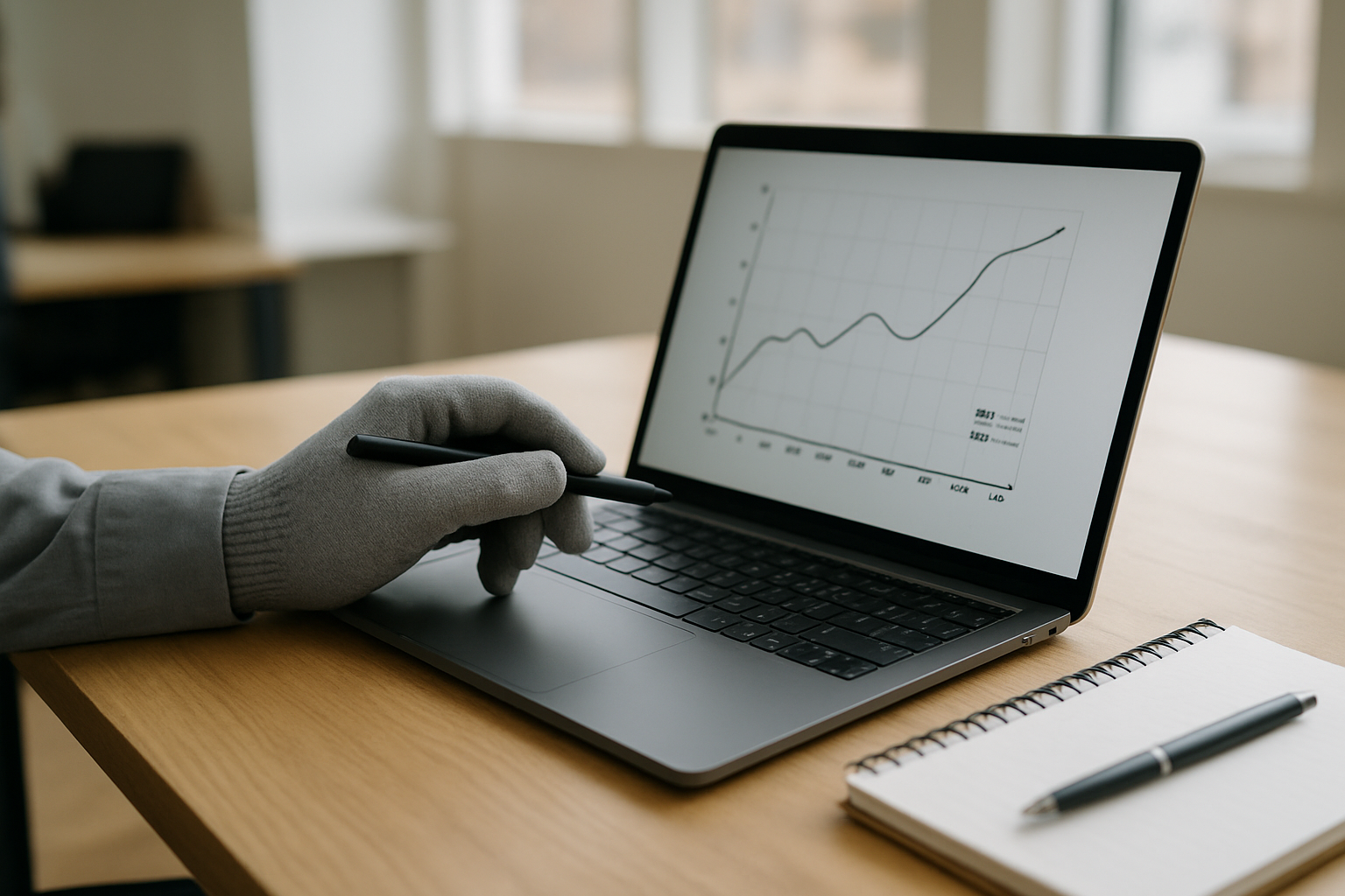Graphique de courbe tracé avec une commande plot sur un écran de bureau